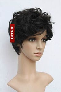 Free Shipping>>>Short Black Fashion Curly Wig Hair