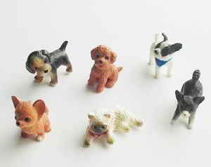 シミュレーション素敵なペットミニ動物猫犬装飾動物PVCフィギュアおもちゃかわいい子犬キッズのおもちゃ人形