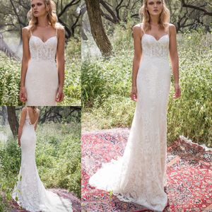 Vestiti nuovo arrivo sirena pizzo spiaggia bohémien arabe abiti da sposa senza schienale abiti da sposa Robe de marie su misura