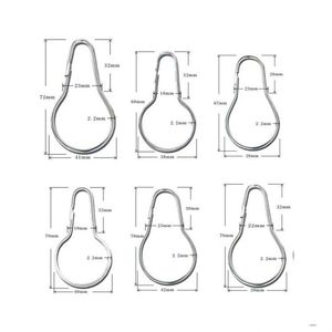 6.7 ~ 7.2cm wanna zasłona prysznicowa Glide Rings gurda kształt haczyki polerowana satynowa kulka niklowa akcesoria łazienkowe