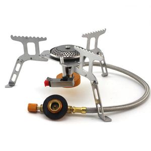 Practical Outdoor Gas Stove Camping Burner Folding Electronic Stove Hiking Portable Split Stoves 3000W Picnic Supplies
