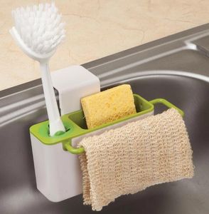 Kitchen Organizer Rack Soap Sponge Brush Holder Sink Caddy C