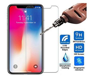 0.26mm Arc edge Glass Screen Protector Premium Real Tempered Glass Film with packaging tempered glass for iPhone XS Max 8 7 6 plus 100pcs