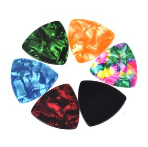100pcs Medium 0.71mm Rounded Triangle Guitar Picks Plectrums Blank Celluloid