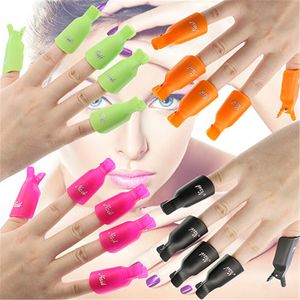 10pcs set Nail Polish Remover Nail Clips Gel Polish Remover Tool Plastic Clips Soak Off Caps free shipping