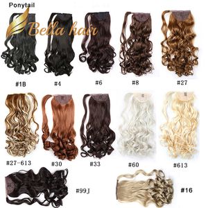 Bella Hair Remy Synthetic Handmade Ponytail Hair Extensions Wave Body Wave 20 polegadas cor#1b#4#6#8#16#27#30#33#60#613#99J#27/613 Julienchina