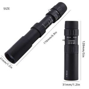 Teleskop zooma i 10-90x25 Pocket-size Mini HD Monocular Telescope Metal Material för konsertresor Spotting Omfattning