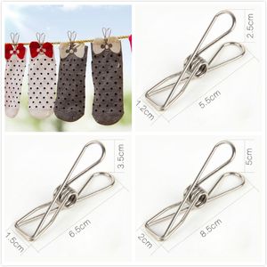 Multifunction Spring Clothes Clips Stainless Steel Pegs For Socks Photos Hang Rack Parts Portable Bathroom Hangers Accessories
