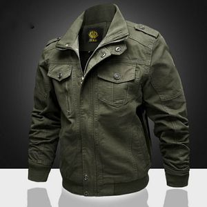 Cotton youth military tooling jacket men's loose plus size M to 6XL jackets male 3 colors