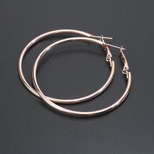 intera venditaGioielli di moda femminile Grandi orecchini rotondi cerchio Orecchini a cerchio color oro rosa per donna 10cm / 8cm / 6cm / 4cm / 5cm Accessori per orecchie