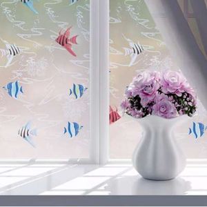 45x100cm auto adesivo janela de vidro adesivos para estantes de banho porta de banheiro fosco pasta de flores de arte de arte decalques