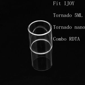 Hot Sell Fit IJOY Tornado 5ML Tornado Nano Replacement Clear Pyrex Glass Tube Bell cap Replacement Clear Pyrex Glass