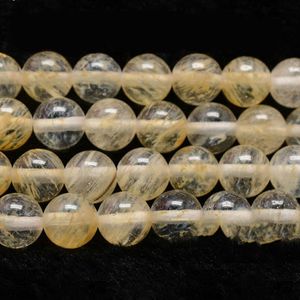 8mm fabrikspris Natursten Smooth Citrines Quartz Loose Pärlor 16 