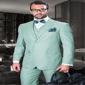 Marka Yeni Mavi-Mavi Üç Parça Damat Smokin Notch yaka Tek Düğme Erkekler Blazer Erkekler Iş Örgün Balo Suit (Ceket + Pantolon + Kravat + Yelek) 1170