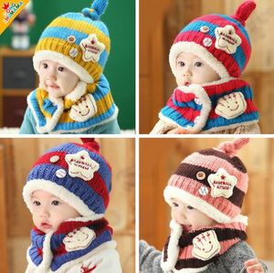 Festival Christmas baby warm hat lovely rabbit beanie korean style unique fleece toddler caps newborn hat scarf set for 6-36month boys girls