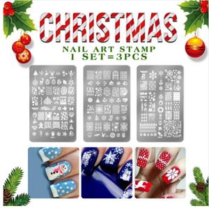 Christmas Celebrate designs Nail Art Stamping Plates Flowers Templates Polish Rectangle Stamp stencil Naill art decorations