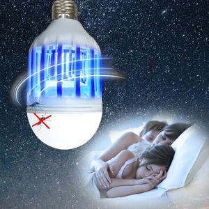 Best2011 Çift Kullanımlı Elektrikli LED Gece Lambası Bug Zapper Ampul Sivrisinek Kovucu Katil 15 W Vida Kuzu Bankası ABD için 110 V / AB 220 V