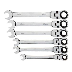 14-19mm Działania Ratchet Gears Klucz Klucz Set Elastyczny Open End Bike Spanner Naprawa samochodów Narzędzia ręczne (1 pc 6 sztuk)