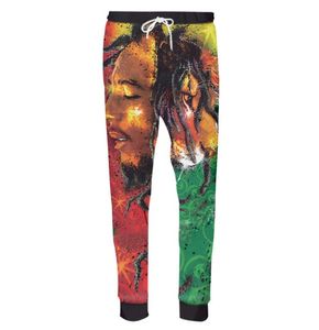 3D Baskı Aslan ve Adam Pantolon Hip Hop Erkek Pantolon Yeni Moda 2018 Sıcak Satış Sweatpants Komik Serin Harajuku Rahat Joggers AMS006