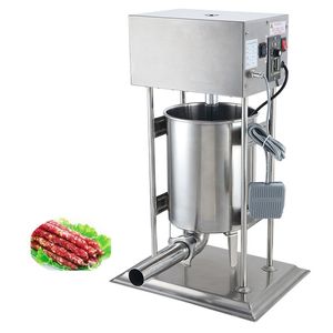 Máquina de enchimento de linguiça de aço inoxidável Qihang_top stuffer máquina 10L auto elétrico salsicha máquina de enchimento que faz a máquina para venda