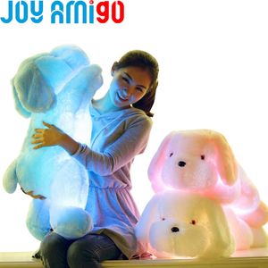 50cm/20 inch Tall Luminous Stuffed LED Light Up Plush Glow Teddy Dog Puppy Auto 7 Color Rotation Illuminated Pillow Gift