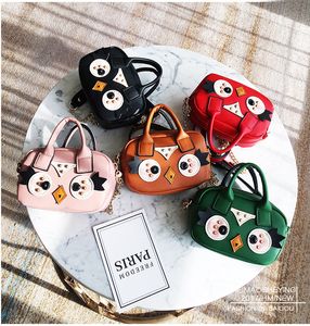 Kids Purses 2018 Baby Girl Pu Leather Bags Kids Girsl Princess Cartoon Owl Hangbag Women Korean Style Cross-body Fashion Chain Bag