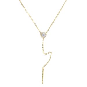 gold plated fashion delicate chain Y lariat necklace for women summer sexy long chain OL Ladies gift trendy classic necklaces