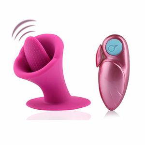 Elektrisk tunga oral slickande leksak oral vaginal klitoris stimulering 10 hastighet mun sugare klitoral vibrators sexleksaker för kvinnor Y18102605