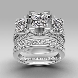 Choucong Princess Transess Tribe Tree-Stone Diamond Riame 925 Стерлинговое серебро Женщины Обручальное Обручальное кольцо Обручальное кольцо