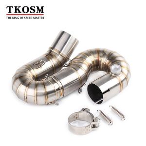 TKOSM Motocykl Ze Stali Nierdzewnej Stal Titanium Stopu Średniej rury wydechowej Honda CBR1000 2008 2009 2011 2012 2012 2013 2014 2015