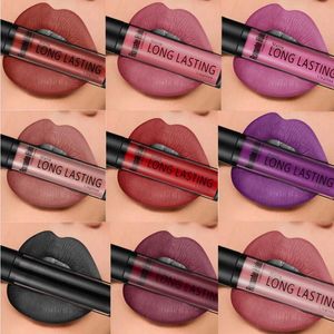 long lasting Luxury 17 Colors Lip Gloss Tint Lip Balm Matte Liquid Lipstick Makeup Romate Halo