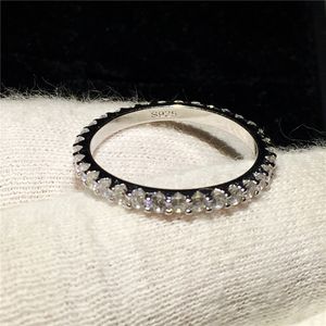 Anel De Promessa Eterna Feminino 100% Soild 925 Jóias de Prata esterlina Rodada Diamante cz Anéis de Noivado aliança de casamento para as mulheres