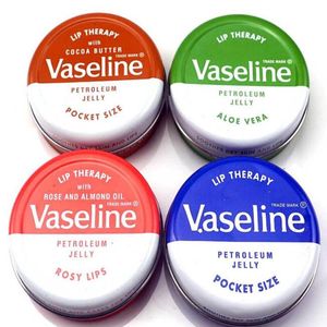 2018 Hot Makeup Marke Vaseline Lip Therapie Kakaobutter für weich leuchtende rosige Lippen Feuchtigkeitsspendende Vaseline feuchtigkeitsspendende Lippenbalsam Lippencreme im Angebot