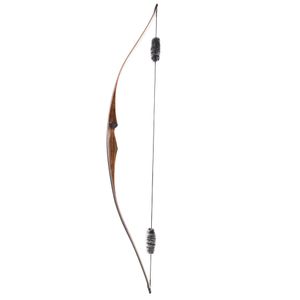 20-35lbs Archery Recurve Bow Longbow Lightweight 54" Pure Handmade Wood Mongol Bowstring Damping Shock Absorption Shooting Hunting Practice