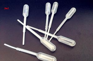 100pcs 3ml-L laboratório testes Pasteur pipeta conta-gotas de plástico descartável