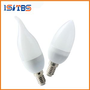 الصمام شمعة ضوء لمبة مصباح E14 E27 B22 2835 smd الدافئة / بارد الأبيض الصمام الأضواء الثريا الصمام البلاستيك قذيفة للديكور المنزل