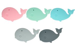 Silicone Whale Teether Tanding Toy Food Grade Silicon Chew Hängsmycke Sensory Nursing Toy Baby Chewelry Diy Craft Presenter