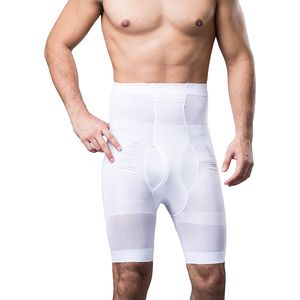 高腰トレーナーの男性のボディスーツは圧縮輪郭を細くする強い成形下着のショートパンツスリムフィットボクサーのズボン