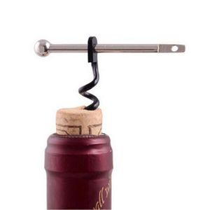 Multifunktionell utomhus Mini EDC Estostlöst stål Korkskruv Vinflasköppnare med nyckelring Keychain Type Cork Screw T Handle Tools Tools