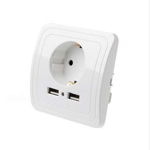 Podwójny port USB 5 V 2A Elektryczny ładowarka ścienna Adapter EU Socket Power Ładowanie zasilania