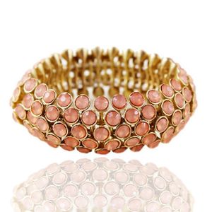 Bohemia Handgefertigte Perlenarmbänder für Frauen Handchakren Mehrschichtiges Harz Strass Elastisches Armband Luxus Armreifen Vintage Schmuck Geschenk