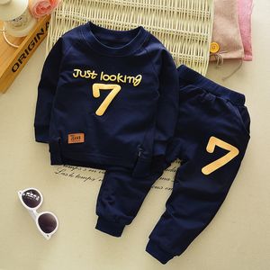 Abbigliamento per bambini da bambino Camicie a maniche lunghe Pantaloni 2 pezzi Abiti per bambini per ragazzi Set di abbigliamento per bambini primaverili