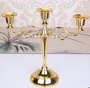 Metal Plated Candle Holders Silver Gold Black 3 Arms 5 Arms Zinc Alloy High Quality Pillar For Wedding Candelabra Candlestick Holder