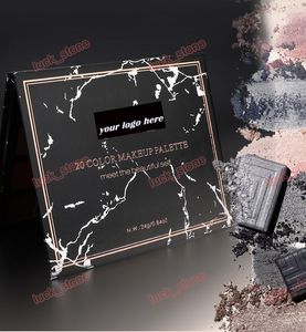 Private label eye shadow 20 cores mix shimmer matte cor Marmorização pacote de papel caixa 173g 15 * 13 * 1.2 espelho Não voar em pó sem logotipo