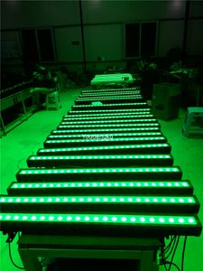 8 stycken 1 meter liner Bar Light IP65 24 * 3W 3In1 LED DMX RGB väggbricka Vattentät LED-tvättväggsljus