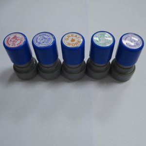 self inking Cartoon Cute Circular Colorful Blue/Orange/Red/Green/Purple Stamps Makeing Your Own Logo For Your LCD repair Shop