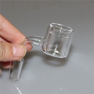 Smoking Set XXL Quartz Thermal Banger Nails 14mm 18mm 10mm Male Female double tube domeless bangers nail for glass bong water pipe dab rig