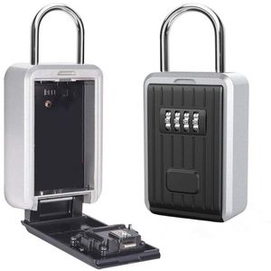 Key Safe Box Outdoor Key Storage Box Padlock Password Combination Security Keys Holder