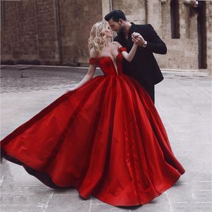 Said Mhamad Simple Sexy Evening Dresses Dark Red Off Shoulder A-Line Prom Gowns Custom Made Back Zipper Vestidos De Noiva 2018 New Style