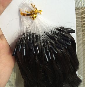 2024 New year Micro Loop Human Hair Deep wave Micro Ring Hair Beads Extensions Color 200G curly Link Ring Hair Extensions 1g/strand 200strands